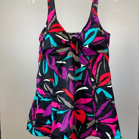 Floral Dress Bathing Suit - Picture 1 of 5